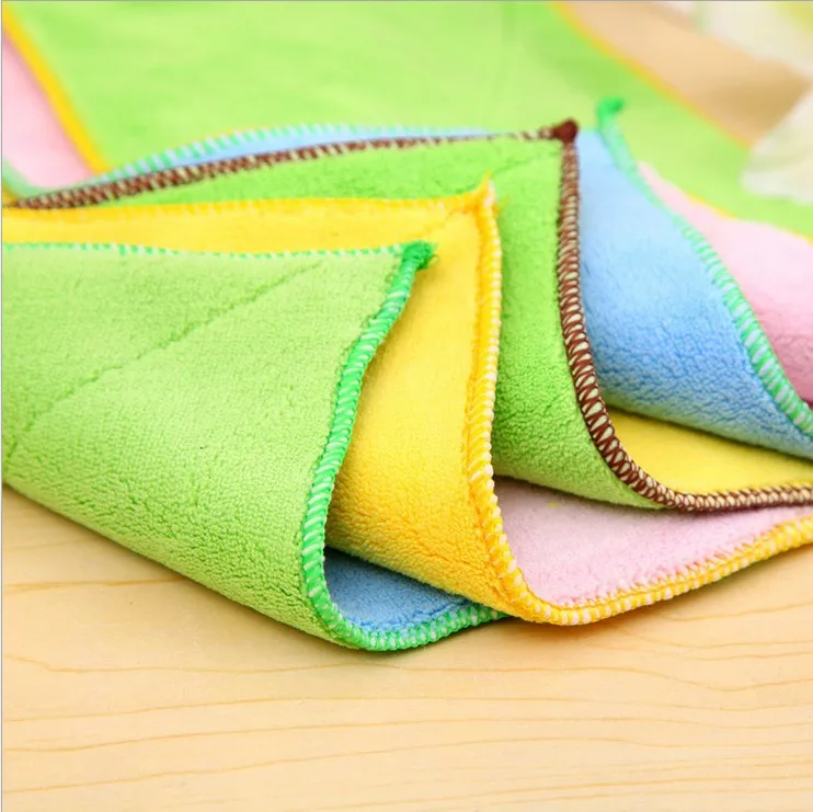 

2PCS 14cm*25CM Home microfiber towels for kitchen Absorbent thicker cloth for cleaning Micro fiber wipe table kitchen towel