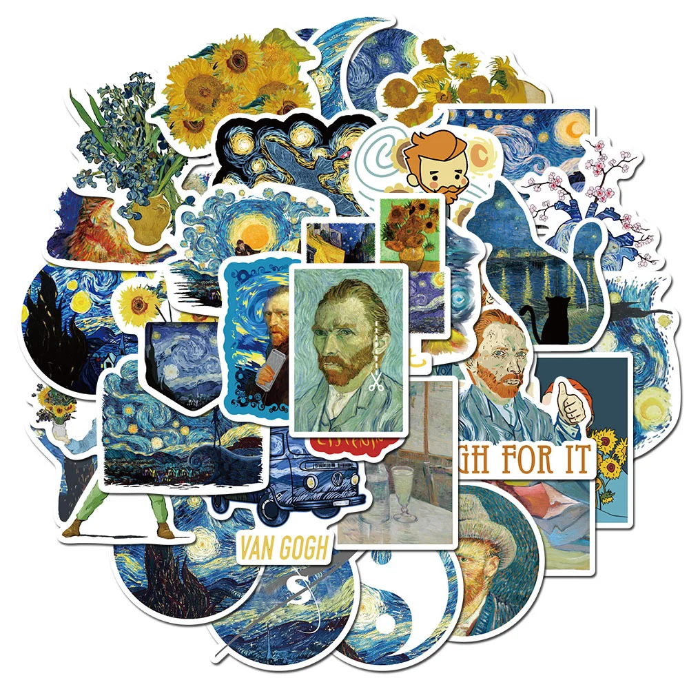 Для выведения токсинов 40 шт Винсента Ван Гога Стикеры s искусство художник