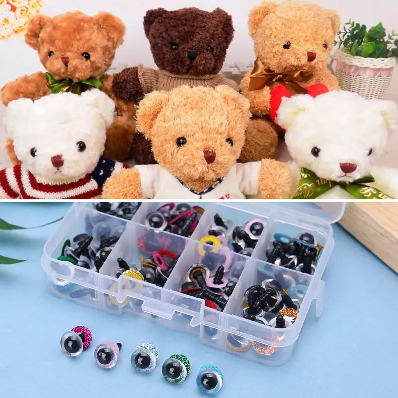 

80Pcs 10mm/0.39in DIY Doll Puppet Plastic Eyes Safety Washers Pads For Handmade Whale Owl Doll Craft Children Kids Toy Y4QA