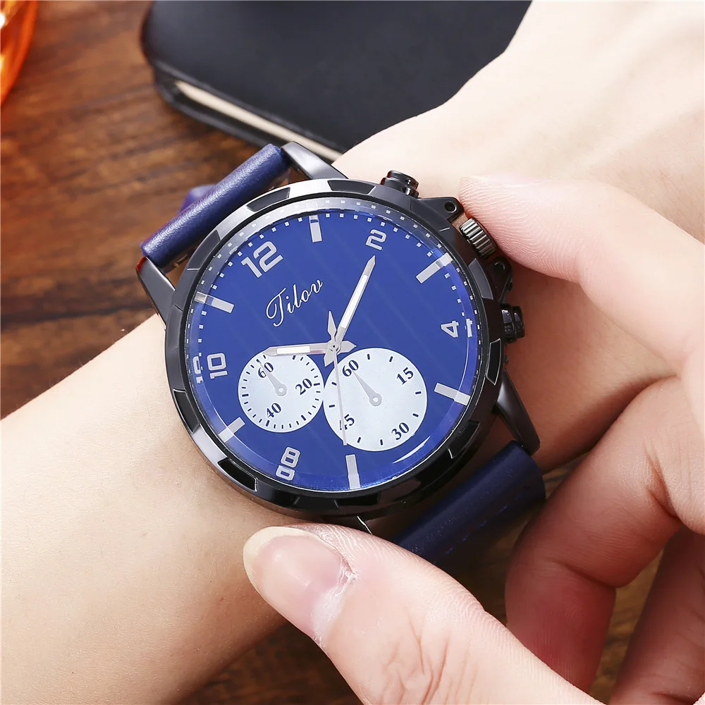 2020 Fashion relogio masculino watches men Sport Alloy Case Leather Band watch Quartz Business Wristwatch reloj hombre | Наручные часы