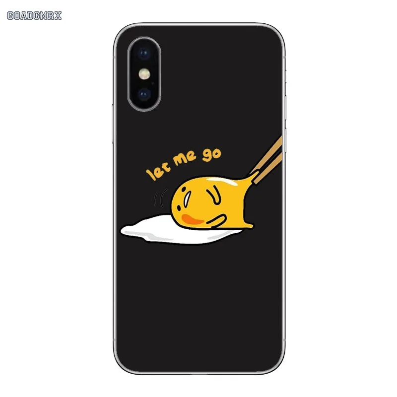 For iPhone 11 X XR XS Pro MAX 4 4S 5 5S SE 5C 6 6S 7 8 Plus Cute Cartoon Gudetama Soft Shell Transparent Cases Covers | Мобильные