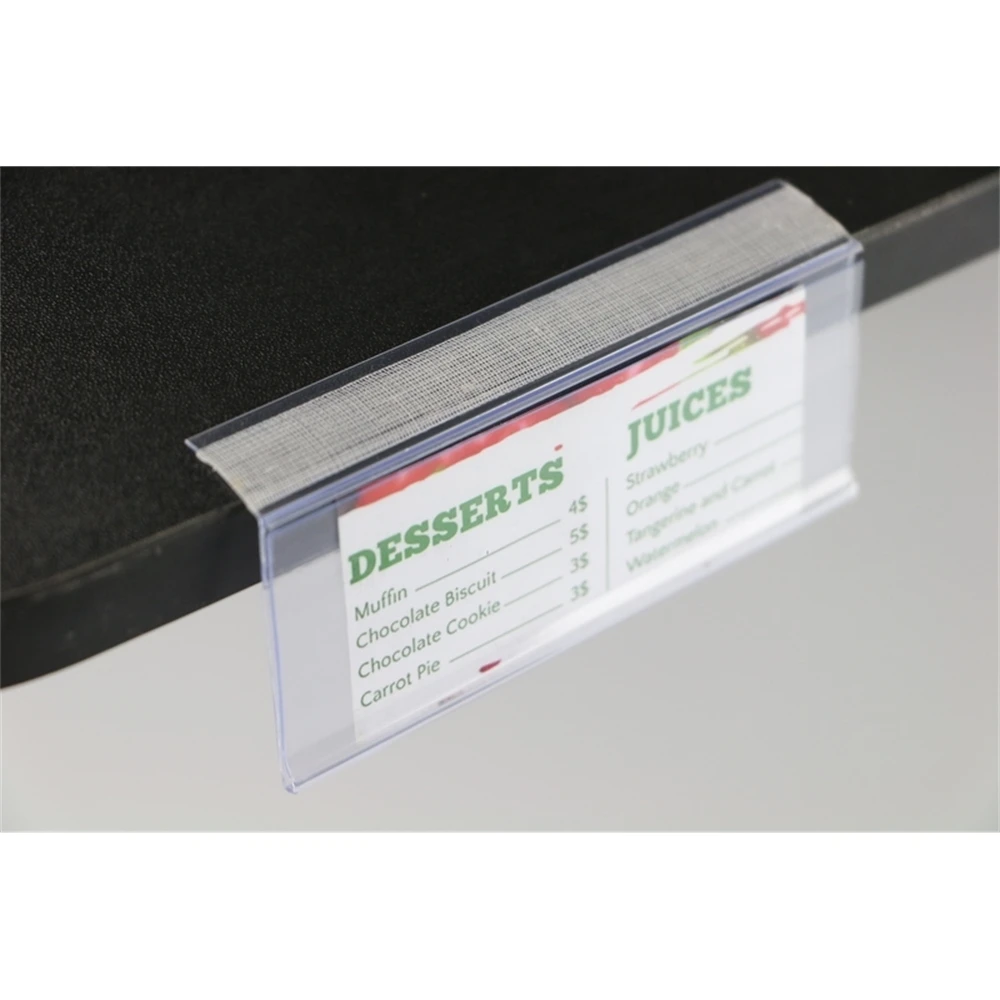 

4*10cm L Label Holder Strip Adhesive Sign Clip Shelf Talker Edge Card Cover Pop Advertising Banner Price Tag Display Data Strip