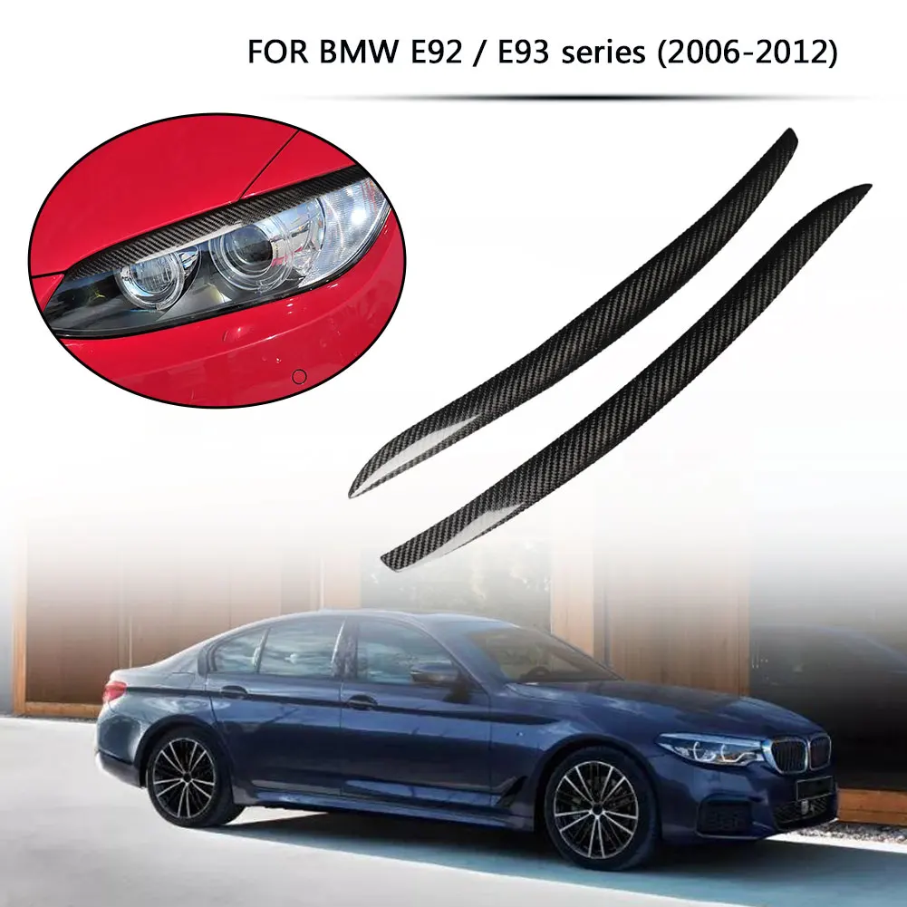 

Carbon Fiber Headlight Eyelids Trim Headlamp Eyebrows Trim Cover Accessories for BMW E92 E93 3 Series E92 M3 Coupe 2006-2012