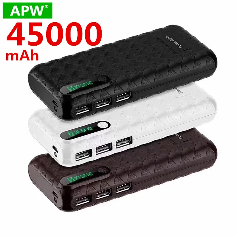 45000mAh внешний аккумулятор ультра тонкий портативный зарядное устройство со