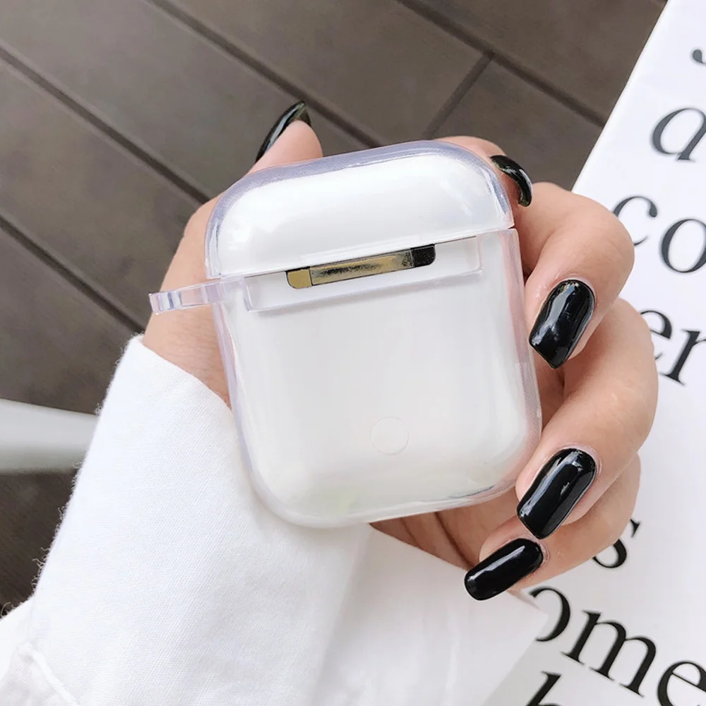 Чехол для Apple Airpods 1th / 2nd Gen мягкий силиконовый защитный чехол наушников с