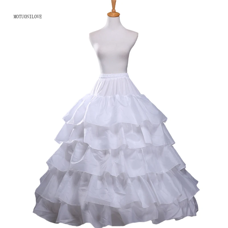 Оптовая продажа В наличии 4 обручи 5 слоев свадебное нижние кринолин для бальное