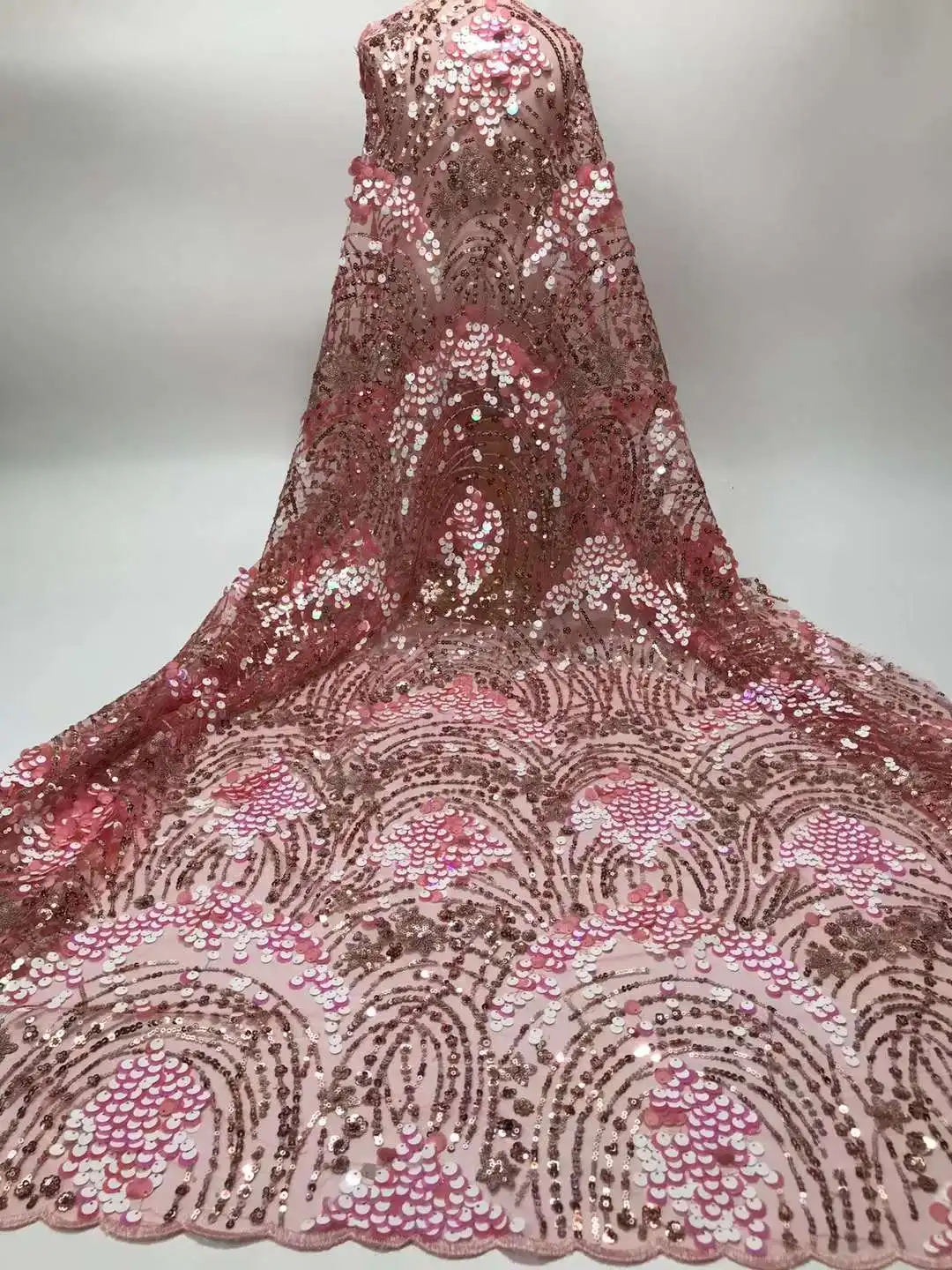 

Новейшее платье с блестками, дизайнерская африканская кружевная ткань с блестками, французское Сетчатое кружево yan для вечернего платья, свадебного платья