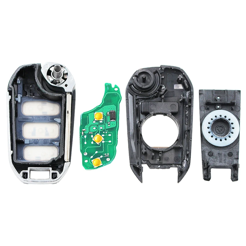 3 кнопочный складной пульт дистанционного управления автомобильный ключ 433 МГц