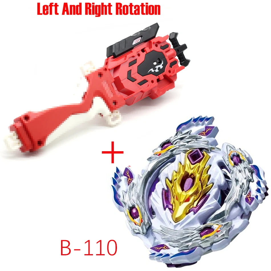 Новейшая модель; Beyblade Burst ToysB-145 B-144 B-143 B-140 с пусковым устройством и коробчатый отвал Металл Fusion Бог Прядильный механизм бей лезвия игрушка - Цвет: B-110