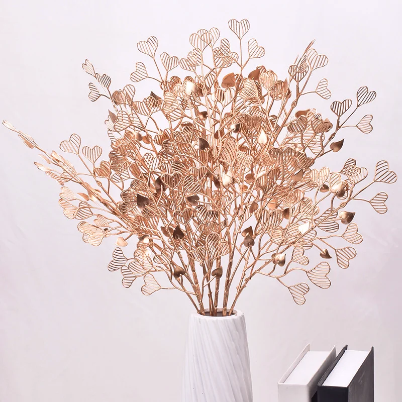 

Artificial Flower,Golden Hollow Plastic Concentric Flower 70cm,Artificial Fake Flower, Living Room Flower Arrangement Decoration