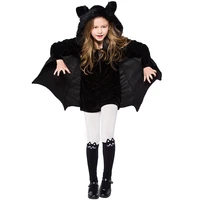 1pc halloween costume for kidswomenteen black bat party cosplay costume childrens halloween hooded jumpsuit romper