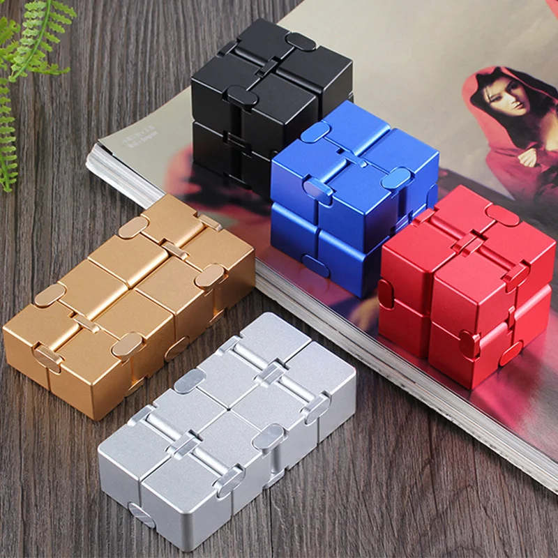 

Relief from the stress premium metal toy endless portable cube decompress relax toys for adult children