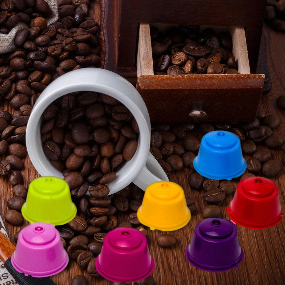 7 шт./компл. многоразовые combinacapsule пустой Кофе капсула Nescafe цветной фильтр