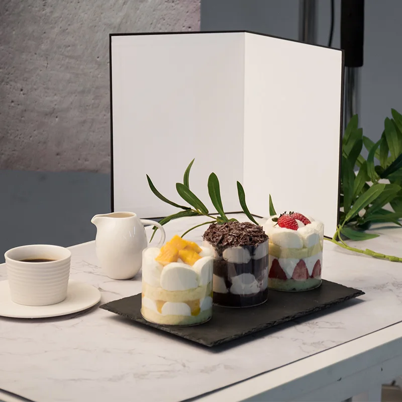 Складной картонный фон для фотосъемки 58*42 см Белый Черный Серебристый отражатель