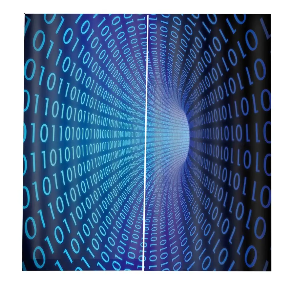 Фото на заказ синяя цифровая туннельная занавеска печать для гостиной спальни