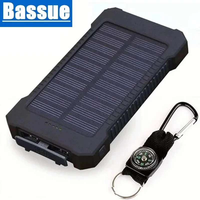 

Внешний аккумулятор на солнечной батарее с 2-мя USB-портами, 30000 мАч