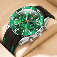 new fashion mens watches olevstop brand luxury silicone quartz clock sports chronograph waterproof watch men relogio masculino