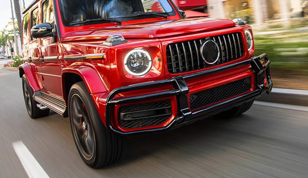 

Vehicle Front Bumper Body Kits Guard For Mercedes Benz W464 G63 2018 2019 G Class Black Car Exterior Grille Frame Cover Splitter