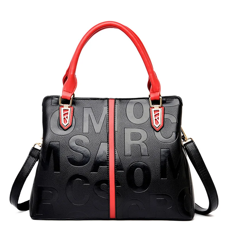 

Модные женские сумки через плечо с надписью, вместительная сумка-мессенджер, новинка 2021, Высококачественная Женская дорожная сумка из искусственной кожи