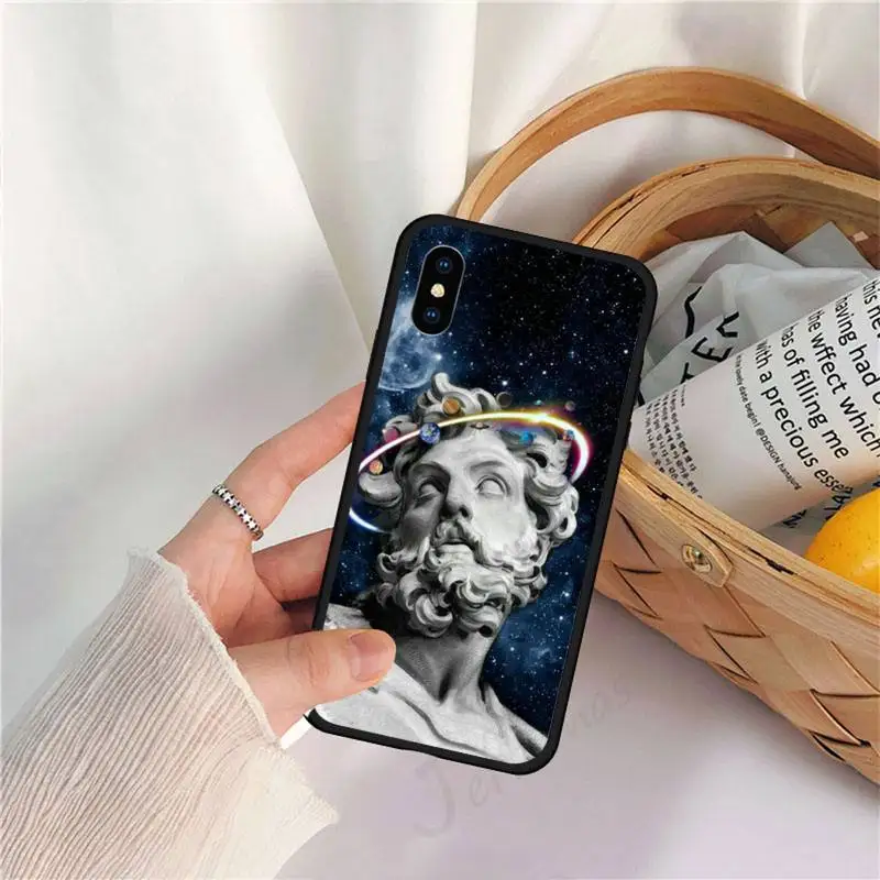 

Retro David Abstract Art Medusa Mona Lisa Phone Case for iPhone 11 12 mini pro XS MAX 8 7 6 6S Plus X 5S SE 2020 XR