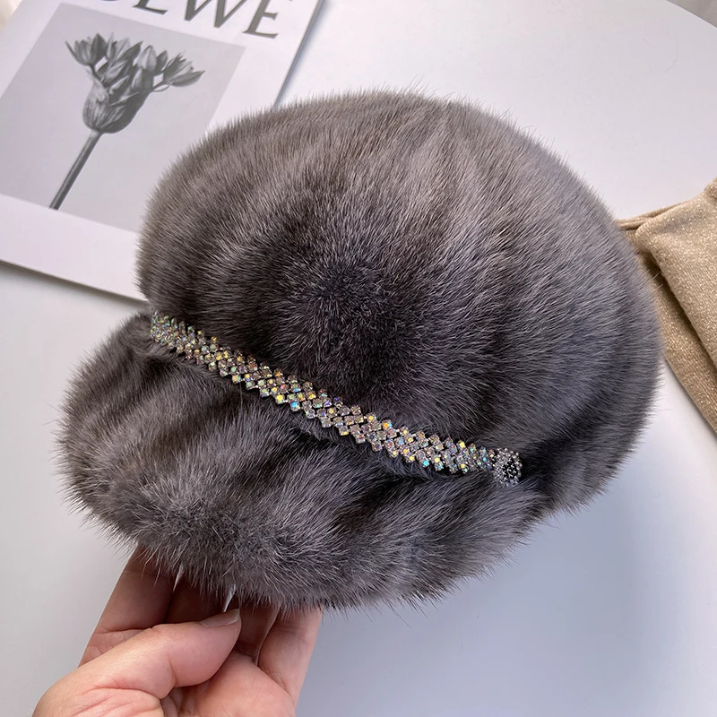 Шапка ZDFURS * из меха норки для женщин зимняя новая Универсальная шапка модная