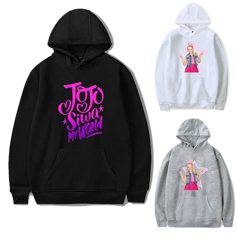 

Хлопковые толстовки с капюшоном JoJo Siwa, с принтом, для мужчин и женщин