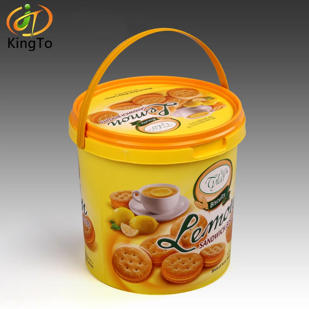 

High Quality in-Mould Labeling for Color Biscuit Pail