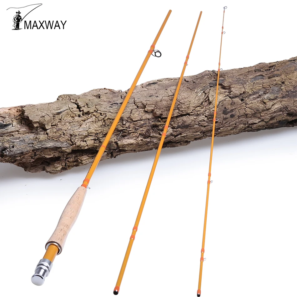 

MAXWAY Fly Fishing Rod 2.7M/9ft 5/6wt 3 Sections 24T+30T Carbon Fiber Fishing Rods Medium Fast Action Fly Rod