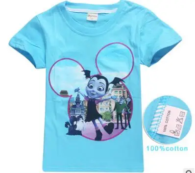 Детский осенний популярный стильный с героями мультфильма Моана Vampirina футболки