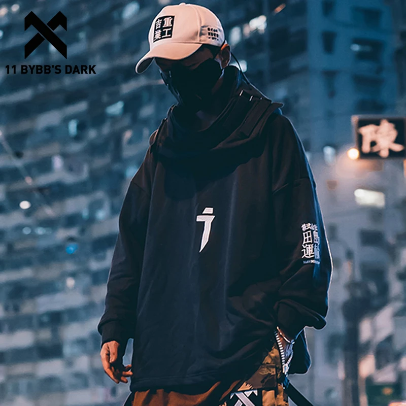 11 BYBB'S Темный модный свитер с вышитыми буквами для мужчин 2019 Harajuku Хип Хоп пуловер
