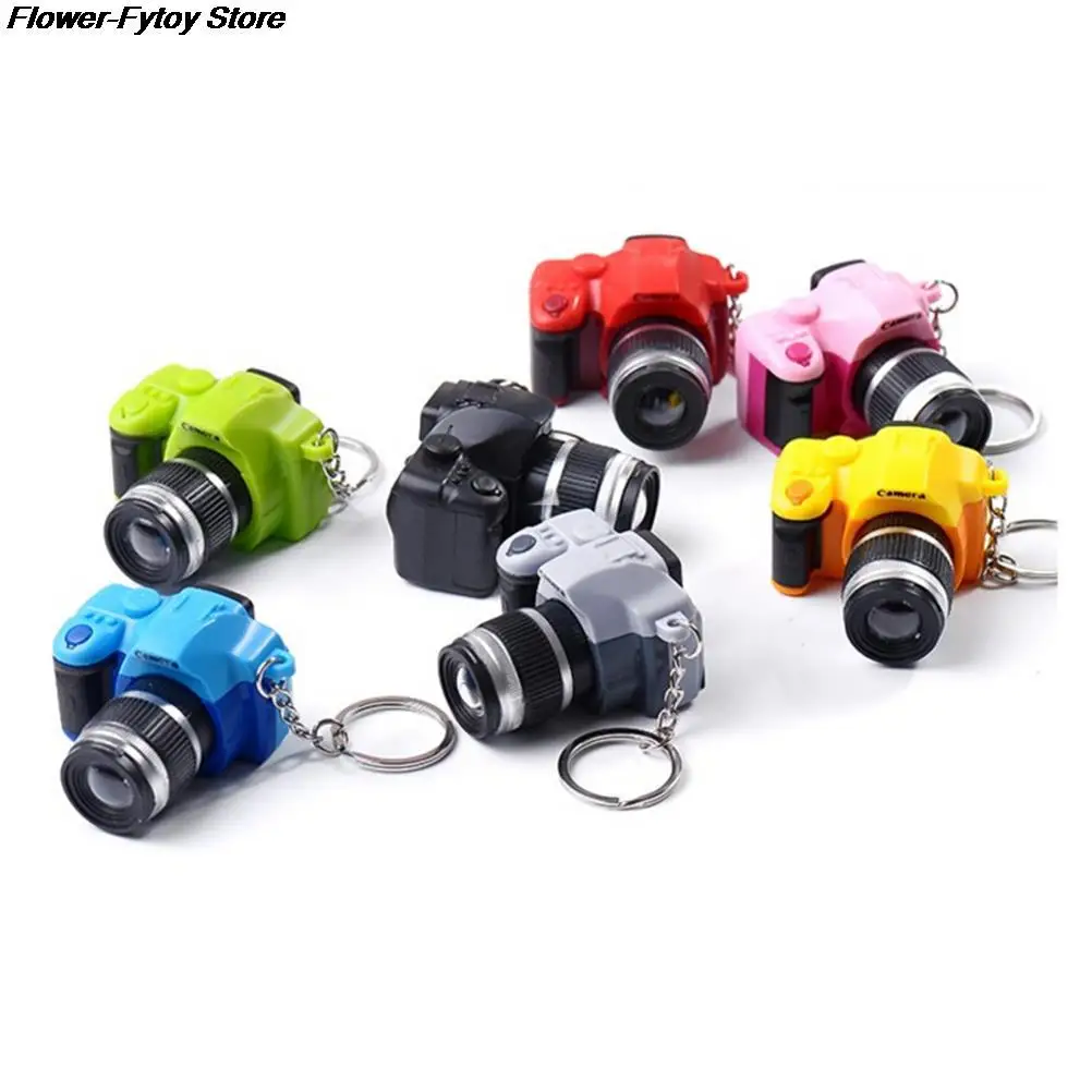 LED Luminous Sound Glowing Pendant Keychain Bag Accessories Camera Car Key Chains Kids Digital Flash Toy Plastic Toys |