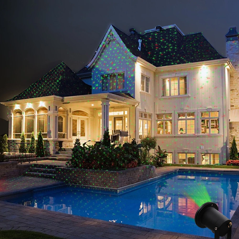 Рождественская сказочная лазерная проекция с полным небом и звездами прожектор