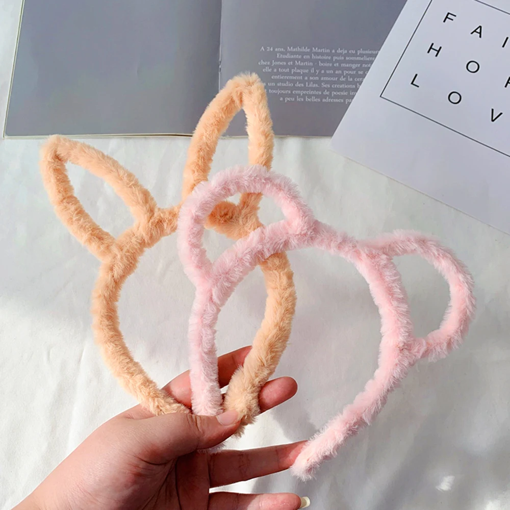 Baby Girl Fur Headband Headwear Bear Rabbit Ears Kids Cartoon Hair Accessories For Women Party Christmas | Детская одежда и обувь