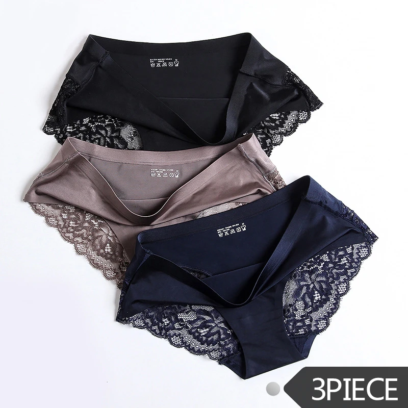 3 шт./лот сексуальные кружевные женские трусики наборы нижнего белья бесшовные