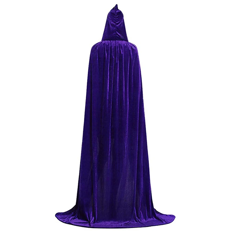 Костюмы для косплея Унисекс На Хэллоуин плащ взрослых и детей бархатный ведьмы