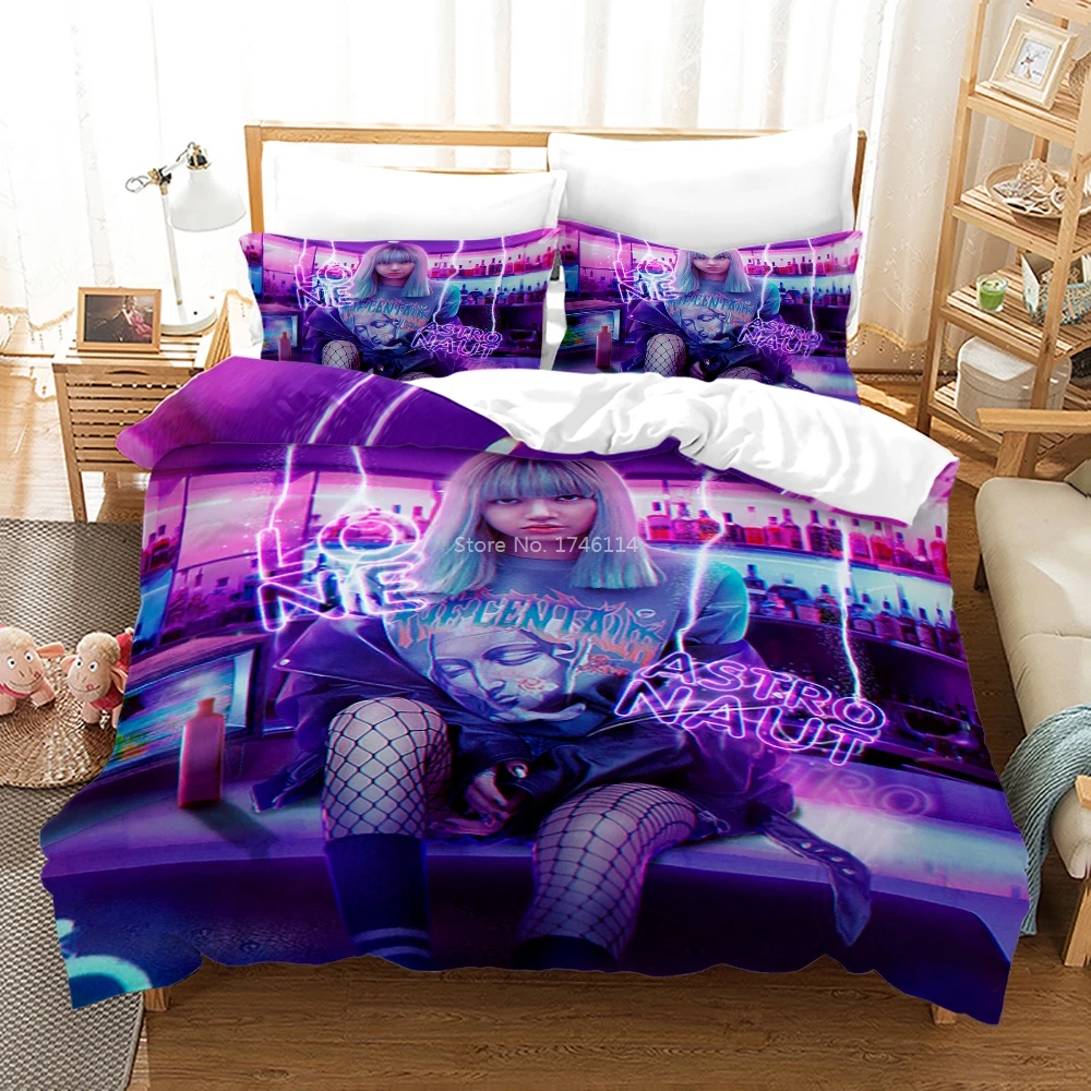 

Fashion Korean Girls Singing Group Bedding Set Twin Full Queen King Size 3D Printed Duvet Cover with Pillowcase Set for Boy Girl