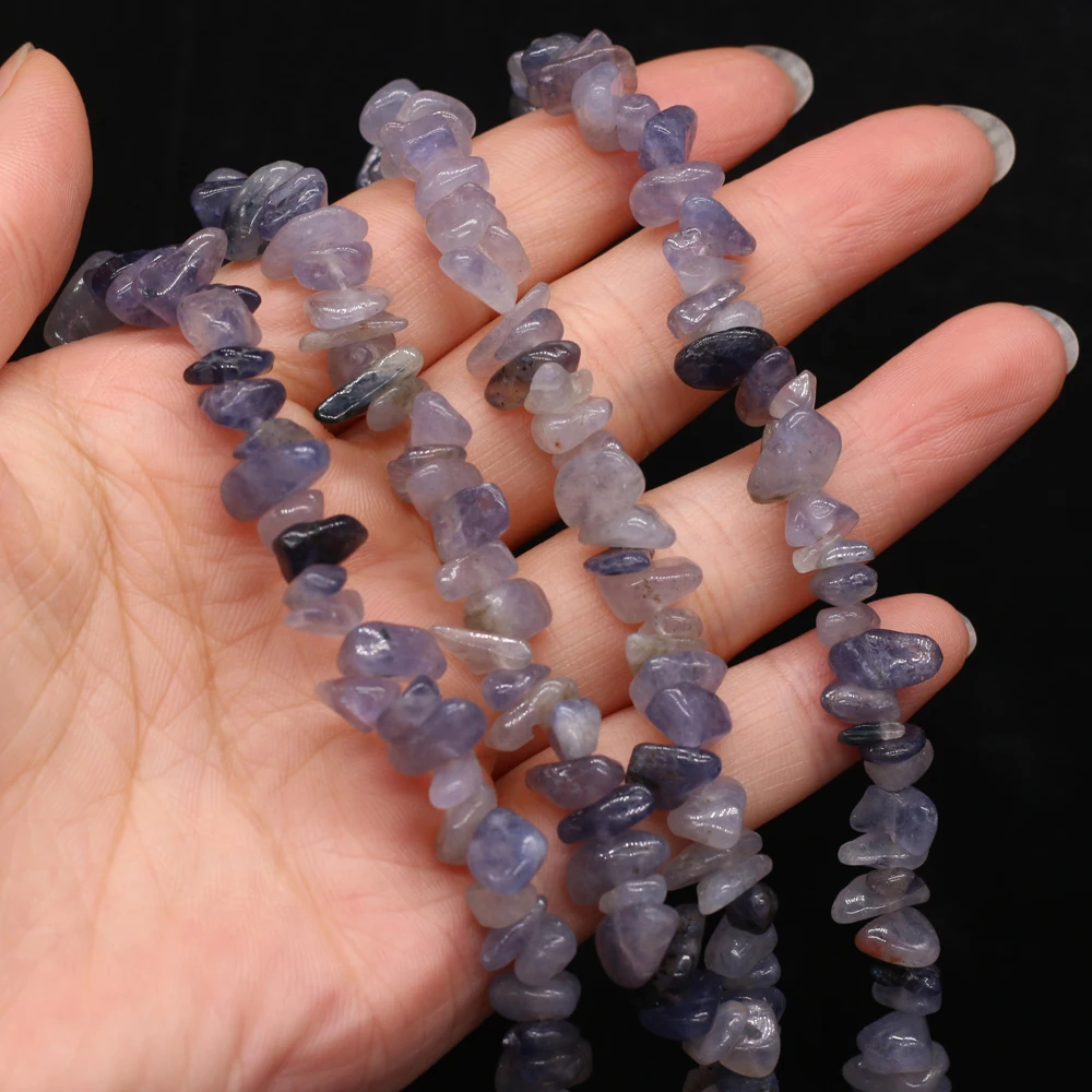 

yachu Pure Natural Semi-precious Stones Purple Agate Gravel Bead For Making DIY Necklace Bracelet Size 5-8mm Length 40cm