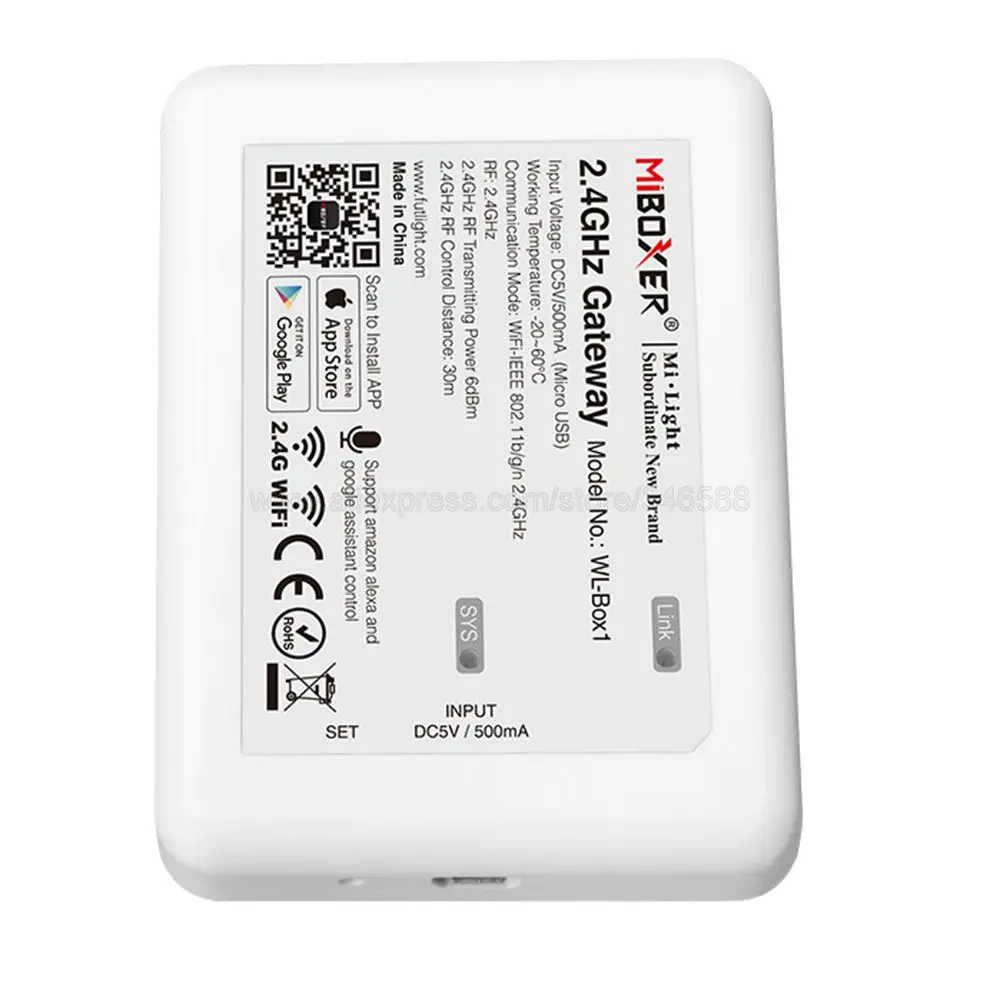 Беспроводное управление Wifi Miboxer 5 в постоянного тока Поддержка iOS/Andriod через