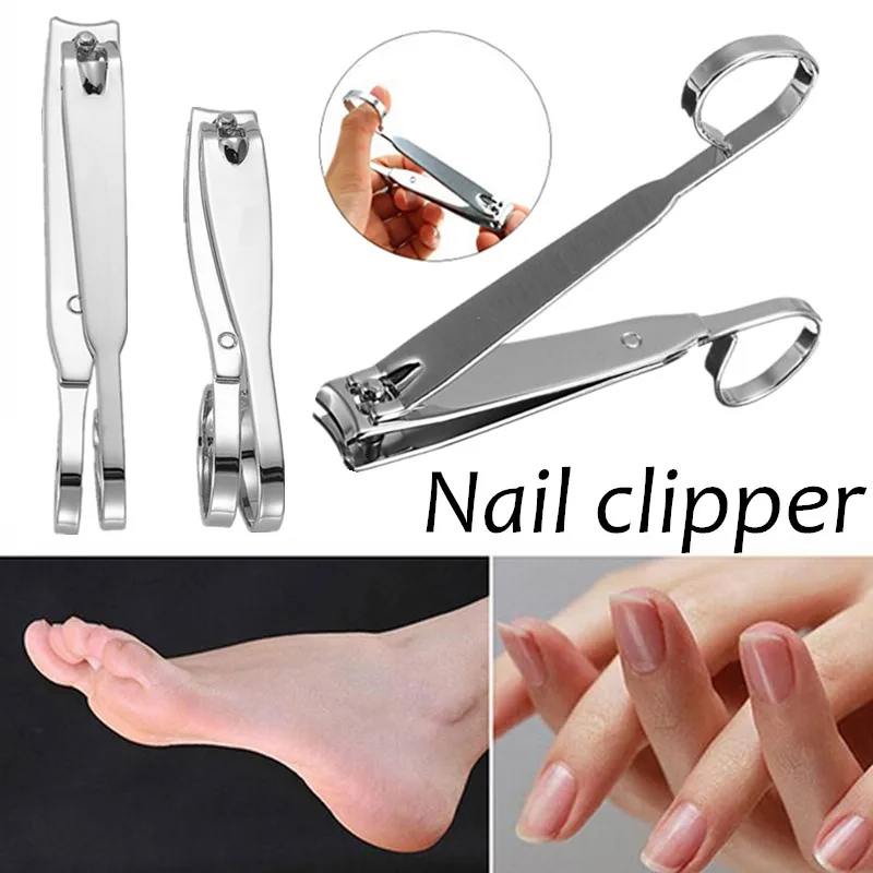 

2 Size Professional Nail Care Pedicure Care Portable Durable Manicures Stainless Steel Nail Clipper Cutter