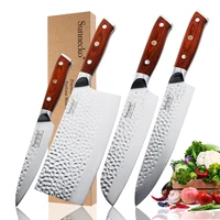 sunnecko chef knife german 1 4116 steel blade sharp meat cut kitchen knives rosewood handle santoku cleaver utility knives tool