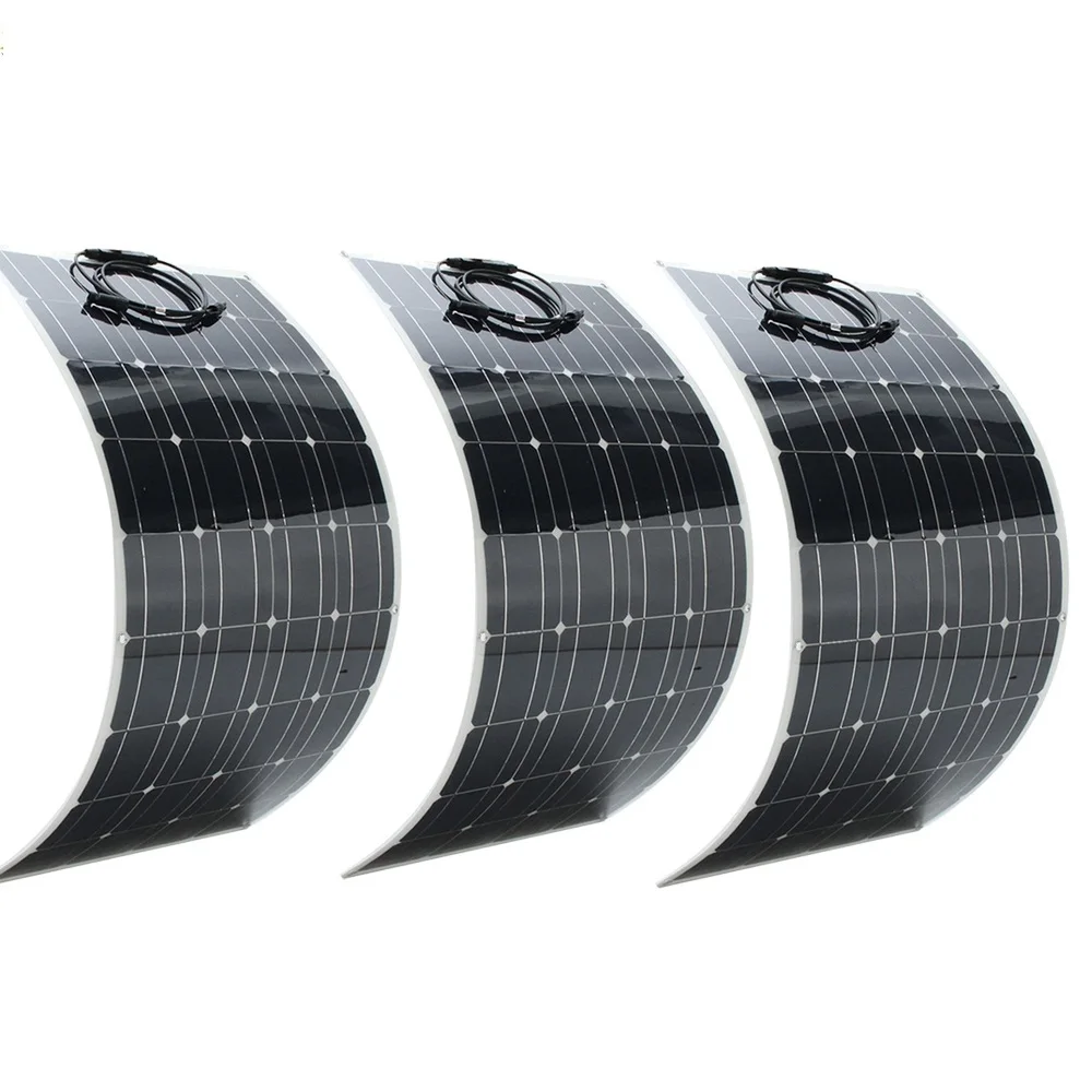 

Solar Panel 300W 400W 200W 100W PET Flexible Solar Panel Monocrystalline Solar Cell For12v /24V Battery Charger 1000W Home Kits