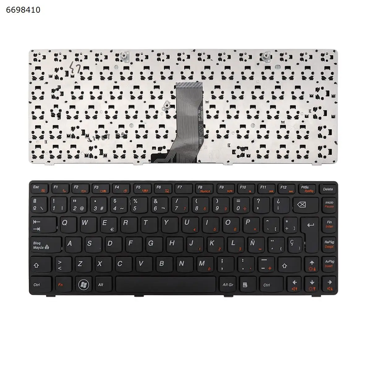 Новая сменная клавиатура SP для ноутбука LENOVO B470 G470 V470 с черной рамкой и испанской