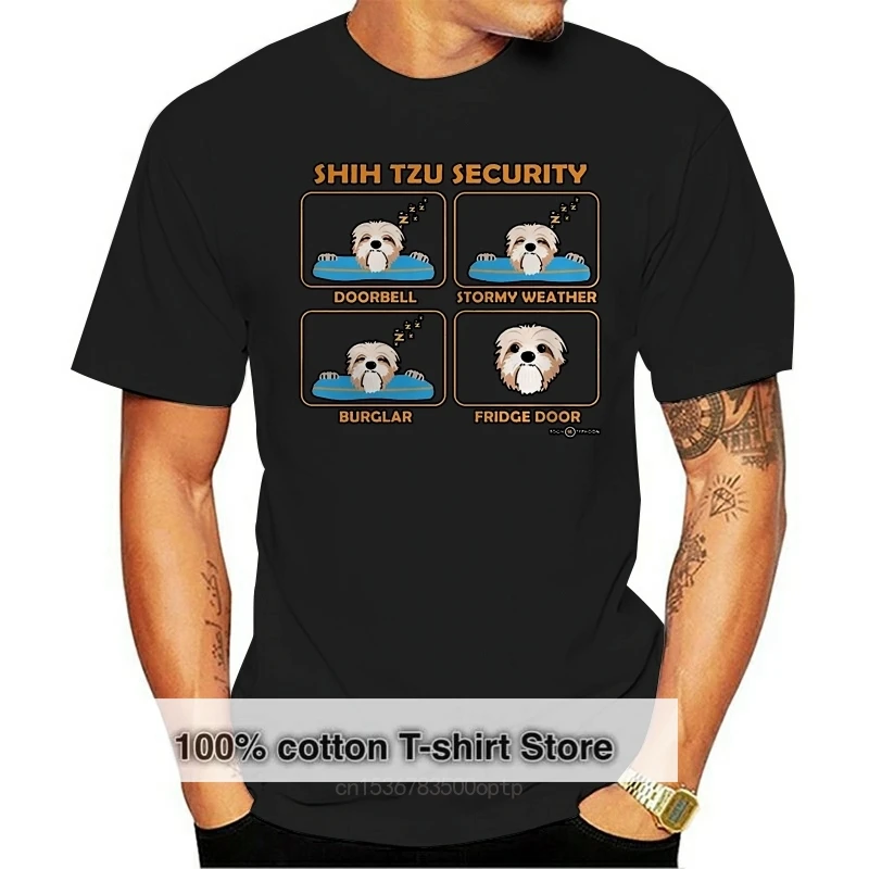 

Забавная Мужская футболка, Мужская новинка, футболка Shih Tzu, футболка Shih Tzu Security, забавный подарок Shih Tzu, крутая футболка