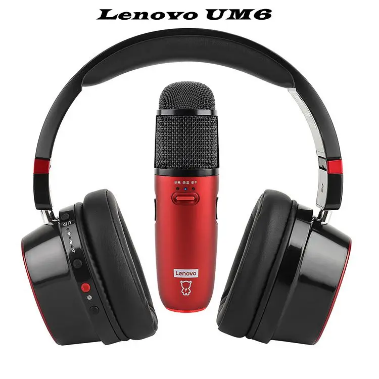 

Original Lenovo UM6 Karaoke Microphone Anchor youtuber Live BT Speaker Studio Set Professional wireless Recording Microphone
