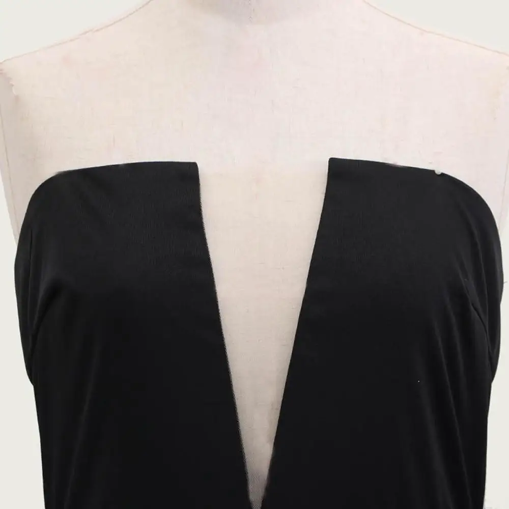 Черные женские вечерние платья с глубоким v образным вырезом сексуальное платье