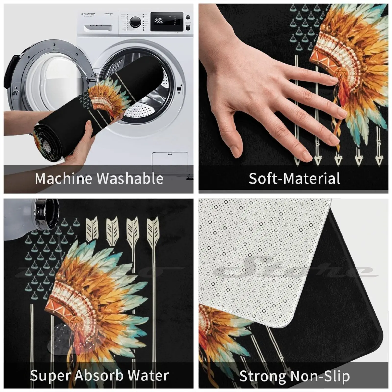 Флаг США стрела подарок мягкий коврик дверной проем нескользящий поглощение