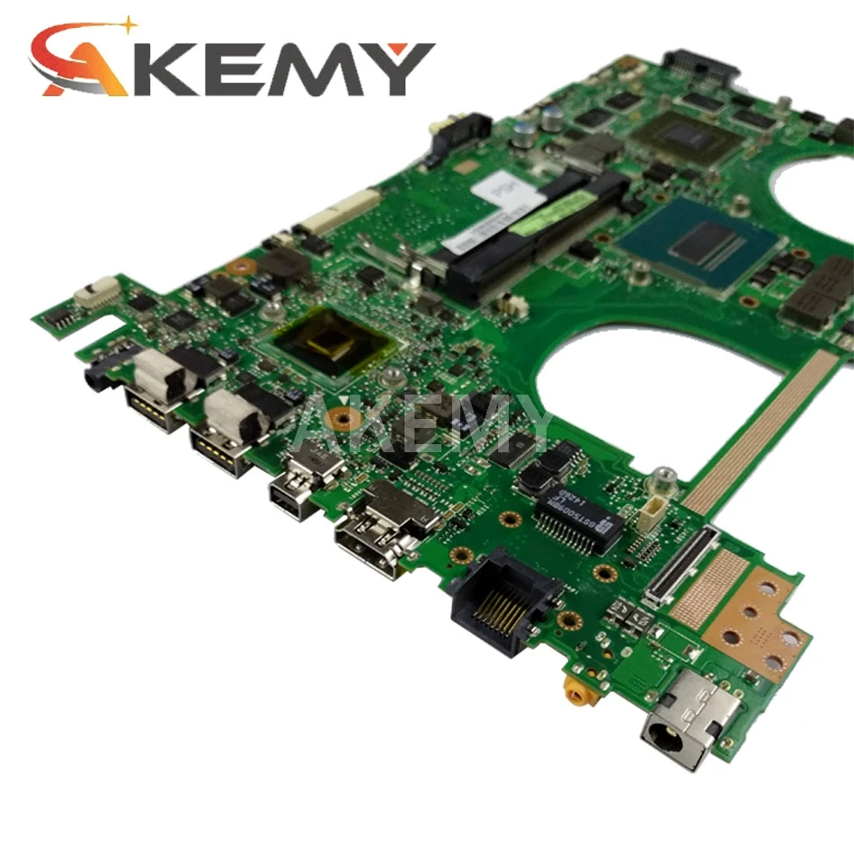 

Akemy G550JX N550JX Laptop Mainboard For ASUS N550JX G550JX N550JV G550J N550J Laptop motherboard i7-4720HQ CPU GTX950M