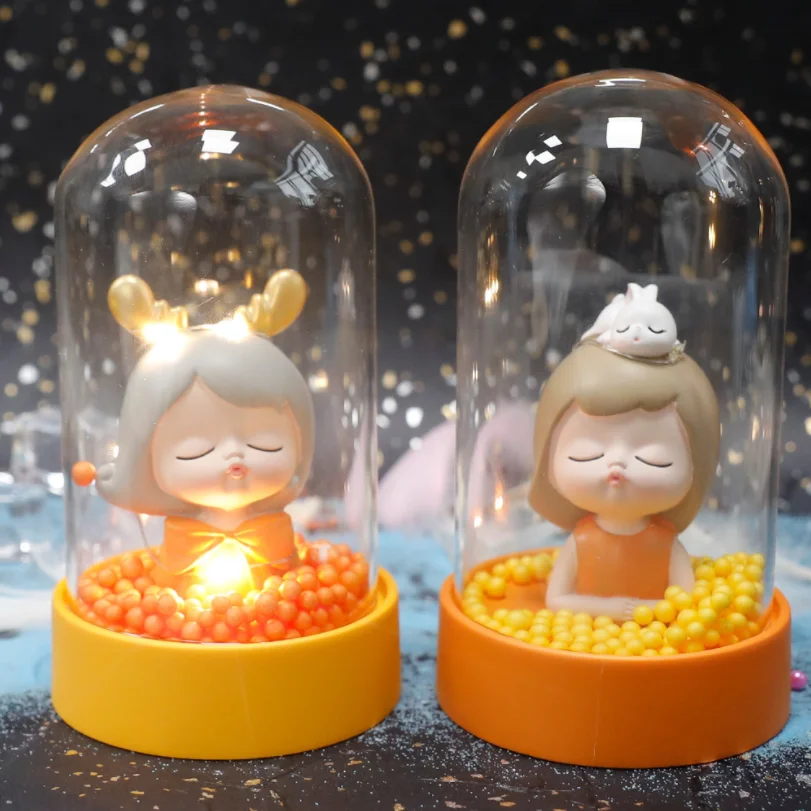 

Креативный ночник со сказкой о времени, детский подарок на день рождения, украшение со светильник, декоративные поделки из смолы