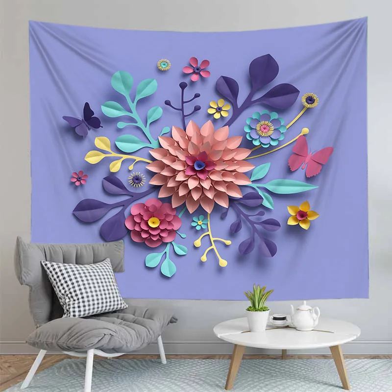 3D гобелен с цветочным принтом декоративная Мандала настенная подвеска ковер