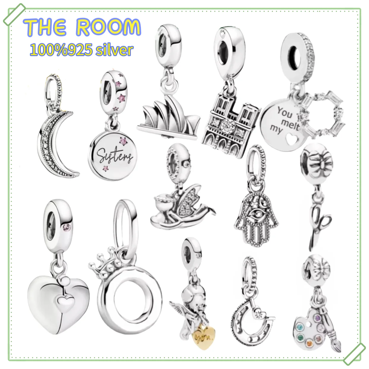 

Popular products original Pandora 100% 925 Sterling Silver Pendant Beads DIY boutique Charm Bracelet fit women boutique jewelry